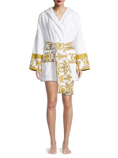 Versace Women's Barocco Wrap Robe - Bianco - Size XXL | Thumbnail 3 Versace Women's Barocco Wrap Robe - Bianco - Size XXL | Thumbnail 3