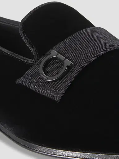 Ferragamo Men's Velvet Gancio Loafers | Thumbnail 5 Ferragamo Men's Velvet Gancio Loafers | Thumbnail 5