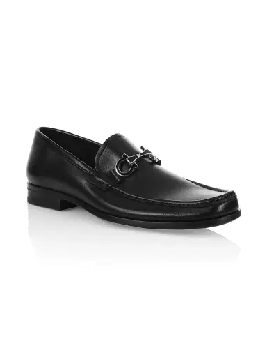 Ferragamo Men's Chris Horse-Bit Leather Loafers - Nero - Size 11.5 | Thumbnail 2 Ferragamo Men's Chris Horse-Bit Leather Loafers - Nero - Size 11.5 | Thumbnail 2