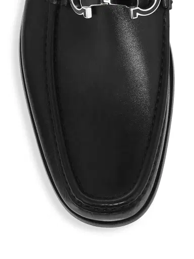 Ferragamo Men's Chris Horse-Bit Leather Loafers - Nero - Size 11.5 | Thumbnail 4 Ferragamo Men's Chris Horse-Bit Leather Loafers - Nero - Size 11.5 | Thumbnail 4