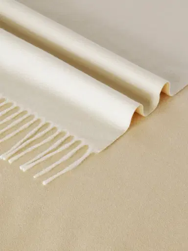 Loro Piana Women's Cashmere Fringe Scarf - Shea Butter Hazelnut | Thumbnail 3 Loro Piana Women's Cashmere Fringe Scarf - Shea Butter Hazelnut | Thumbnail 3