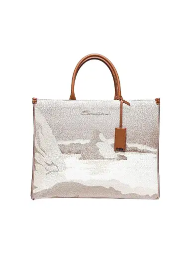 Santoni Women's Embroidered Shopper Tote Bag | Thumbnail 1 Santoni Women's Embroidered Shopper Tote Bag | Thumbnail 1