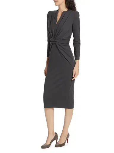 Giorgio Armani Women's Tab Front Jersey Dress | Thumbnail 4 Giorgio Armani Women's Tab Front Jersey Dress | Thumbnail 4