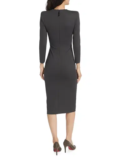 Giorgio Armani Women's Tab Front Jersey Dress | Thumbnail 5 Giorgio Armani Women's Tab Front Jersey Dress | Thumbnail 5