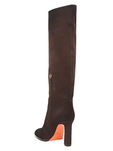 Santoni Women's 90MM Suede Half-Zip Boots - Brown - Size 10 | Thumbnail 3 Santoni Women's 90MM Suede Half-Zip Boots - Brown - Size 10 | Thumbnail 3