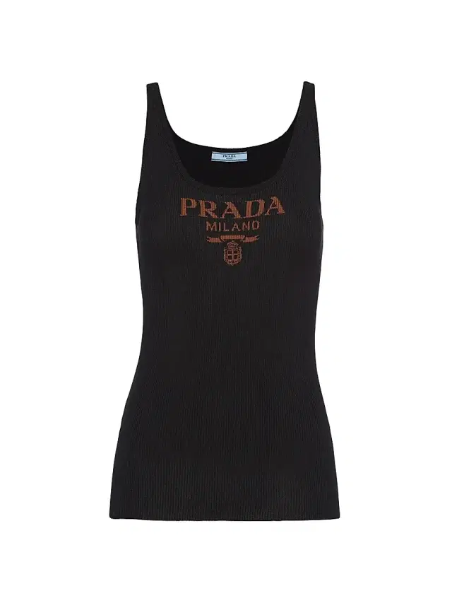 Women's Silk Tank Top With Logo - Black Women's Silk Tank Top With Logo - Black