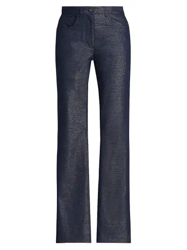 Giorgio Armani Women's Metallic Denim Pants - Graphite | Thumbnail 1 Giorgio Armani Women's Metallic Denim Pants - Graphite | Thumbnail 1