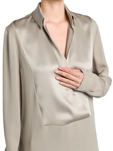 Giorgio Armani Women's Silk Paneled Blouse - Dunes | Thumbnail 6 Giorgio Armani Women's Silk Paneled Blouse - Dunes | Thumbnail 6
