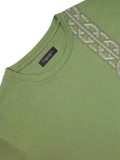 Stefano Ricci Men's T-Shirt - Green | Thumbnail 5 Stefano Ricci Men's T-Shirt - Green | Thumbnail 5