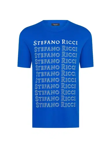 Stefano Ricci Men's T-Shirt - Blue - Size XL | Thumbnail 1 Stefano Ricci Men's T-Shirt - Blue - Size XL | Thumbnail 1