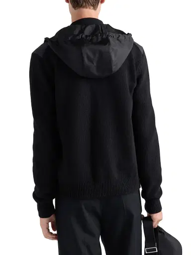 Prada Men's Cashmere and Wool Cardigan - Black | Thumbnail 3 Prada Men's Cashmere and Wool Cardigan - Black | Thumbnail 3