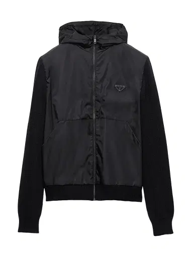 Prada Men's Cashmere and Wool Cardigan - Black | Thumbnail 1 Prada Men's Cashmere and Wool Cardigan - Black | Thumbnail 1