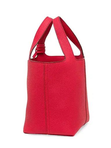 Santoni Women's Mini Chapelier Leather Tote Bag - Red | Thumbnail 2 Santoni Women's Mini Chapelier Leather Tote Bag - Red | Thumbnail 2