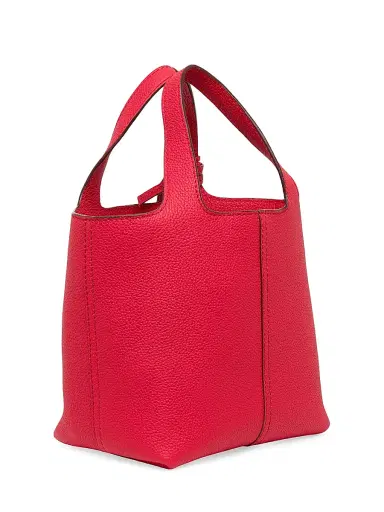 Santoni Women's Mini Chapelier Leather Tote Bag - Red | Thumbnail 3 Santoni Women's Mini Chapelier Leather Tote Bag - Red | Thumbnail 3