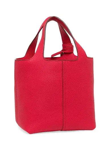Santoni Women's Mini Chapelier Leather Tote Bag - Red | Thumbnail 4 Santoni Women's Mini Chapelier Leather Tote Bag - Red | Thumbnail 4