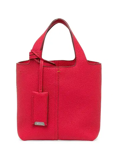 Santoni Women's Mini Chapelier Leather Tote Bag - Red | Thumbnail 1 Santoni Women's Mini Chapelier Leather Tote Bag - Red | Thumbnail 1