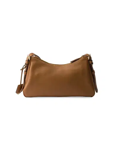 Prada Women's Aimee Medium Leather Shoulder Bag - Brown | Thumbnail 5 Prada Women's Aimee Medium Leather Shoulder Bag - Brown | Thumbnail 5