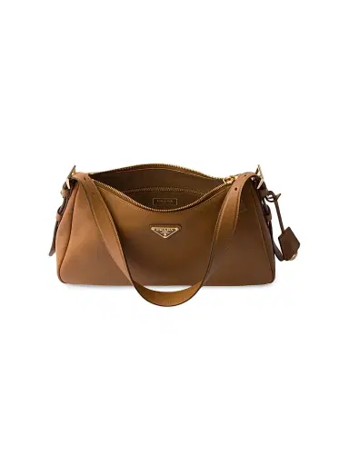 Prada Women's Aimee Medium Leather Shoulder Bag - Brown | Thumbnail 6 Prada Women's Aimee Medium Leather Shoulder Bag - Brown | Thumbnail 6