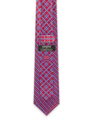 Stefano Ricci Men's Luxury Woven Silk Tie - Red | Thumbnail 6 Stefano Ricci Men's Luxury Woven Silk Tie - Red | Thumbnail 6