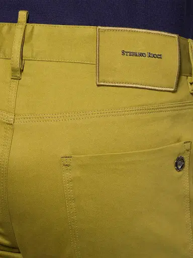 Stefano Ricci Men's Casual Trousers - Mustard | Thumbnail 5 Stefano Ricci Men's Casual Trousers - Mustard | Thumbnail 5