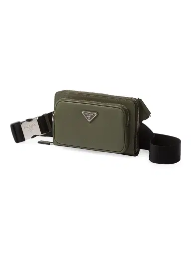 Prada Men's Saffiano Leather Belt Bag - Light Blue | Thumbnail 2 Prada Men's Saffiano Leather Belt Bag - Light Blue | Thumbnail 2