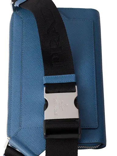 Prada Men's Saffiano Leather Belt Bag - Light Blue | Thumbnail 8 Prada Men's Saffiano Leather Belt Bag - Light Blue | Thumbnail 8