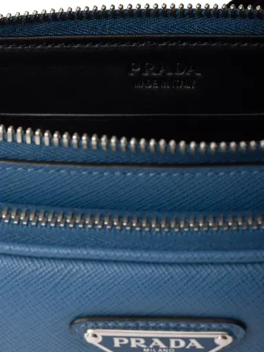 Prada Men's Saffiano Leather Belt Bag - Light Blue | Thumbnail 9 Prada Men's Saffiano Leather Belt Bag - Light Blue | Thumbnail 9