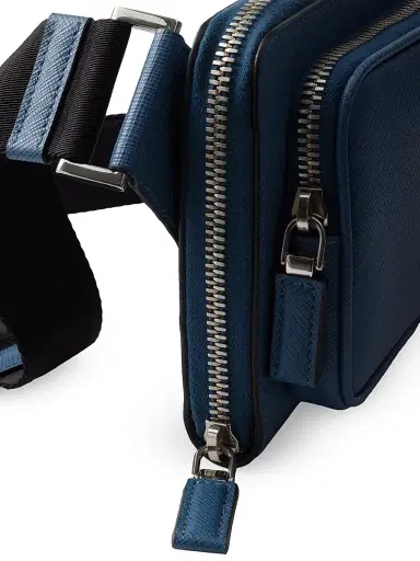 Prada Men's Saffiano Leather Belt Bag - Light Blue | Thumbnail 10 Prada Men's Saffiano Leather Belt Bag - Light Blue | Thumbnail 10