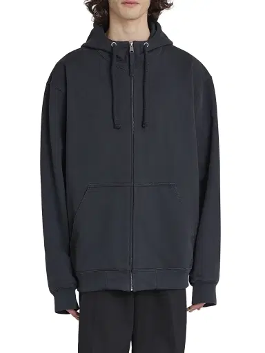 Maison Margiela Men's Cotton Drawstring Hoodie - Washed Black | Thumbnail 3 Maison Margiela Men's Cotton Drawstring Hoodie - Washed Black | Thumbnail 3