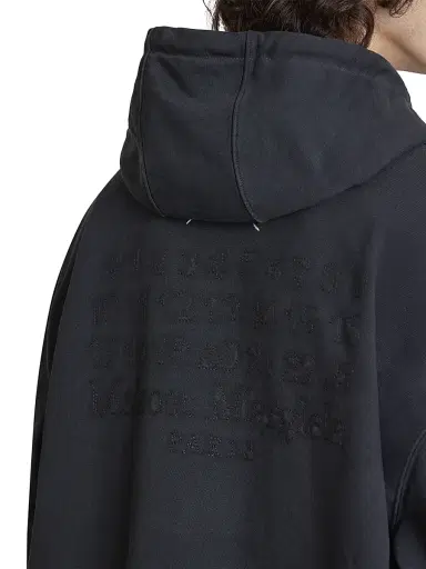 Maison Margiela Men's Cotton Drawstring Hoodie - Washed Black | Thumbnail 6 Maison Margiela Men's Cotton Drawstring Hoodie - Washed Black | Thumbnail 6