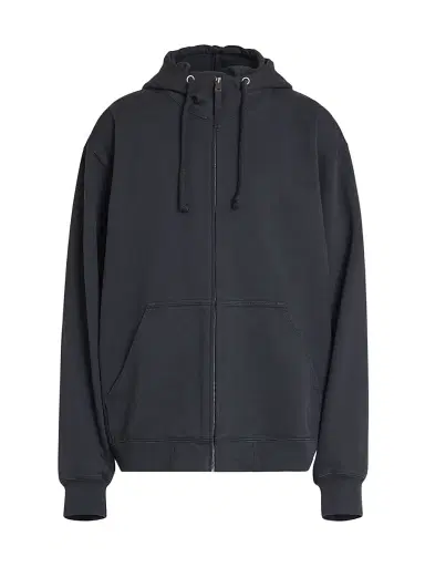 Maison Margiela Men's Cotton Drawstring Hoodie - Washed Black | Thumbnail 1 Maison Margiela Men's Cotton Drawstring Hoodie - Washed Black | Thumbnail 1