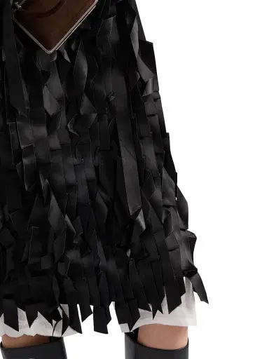 Prada Women's Sablé Dress with Bows - Black | Thumbnail 3 Prada Women's Sablé Dress with Bows - Black | Thumbnail 3