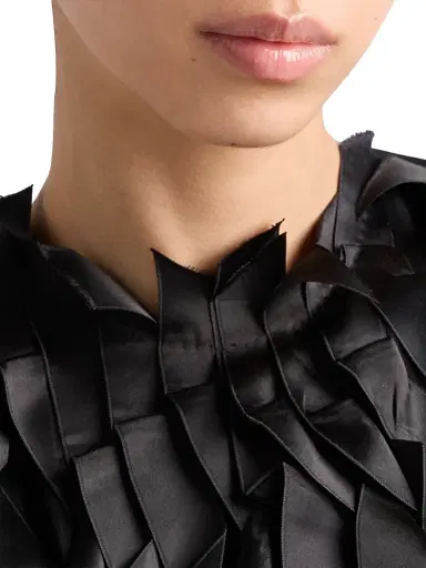 Prada Women's Sablé Dress with Bows - Black | Thumbnail 6 Prada Women's Sablé Dress with Bows - Black | Thumbnail 6