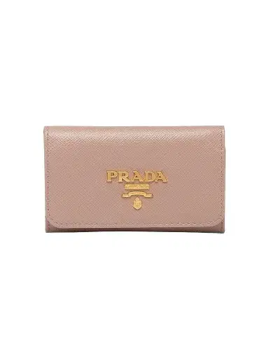 Prada Women's Saffiano Leather Keychain - Pink | Thumbnail 1 Prada Women's Saffiano Leather Keychain - Pink | Thumbnail 1