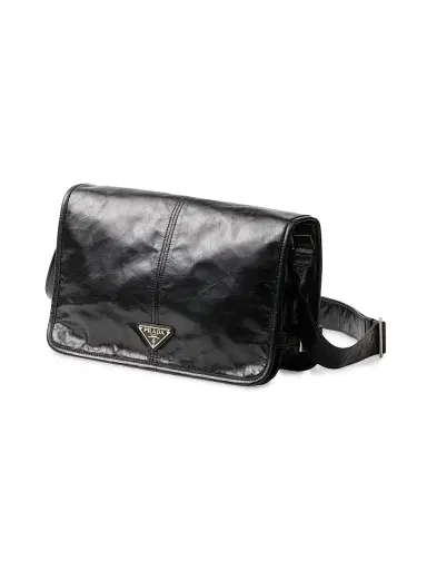 Prada Men's Leather Shoulder Bag - Black | Thumbnail 3 Prada Men's Leather Shoulder Bag - Black | Thumbnail 3