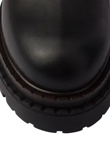 Prada Women's Leather and Shearling Boots - Black | Thumbnail 5 Prada Women's Leather and Shearling Boots - Black | Thumbnail 5