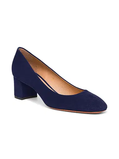 Santoni Women's 50MM Suede Pumps - Navy - Size 11.5 | Thumbnail 2 Santoni Women's 50MM Suede Pumps - Navy - Size 11.5 | Thumbnail 2