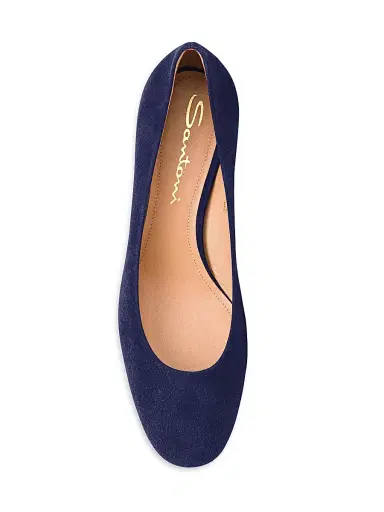 Santoni Women's 50MM Suede Pumps - Navy - Size 11.5 | Thumbnail 5 Santoni Women's 50MM Suede Pumps - Navy - Size 11.5 | Thumbnail 5