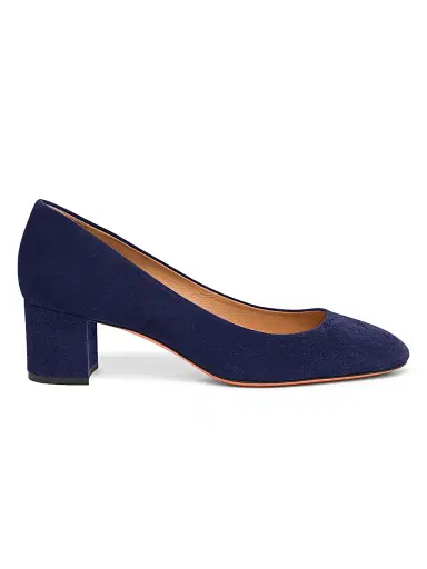 Santoni Women's 50MM Suede Pumps - Navy - Size 11.5 | Thumbnail 1 Santoni Women's 50MM Suede Pumps - Navy - Size 11.5 | Thumbnail 1