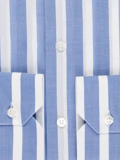 Stefano Ricci Men's Handmade Torino Shirt - Blue | Thumbnail 3 Stefano Ricci Men's Handmade Torino Shirt - Blue | Thumbnail 3