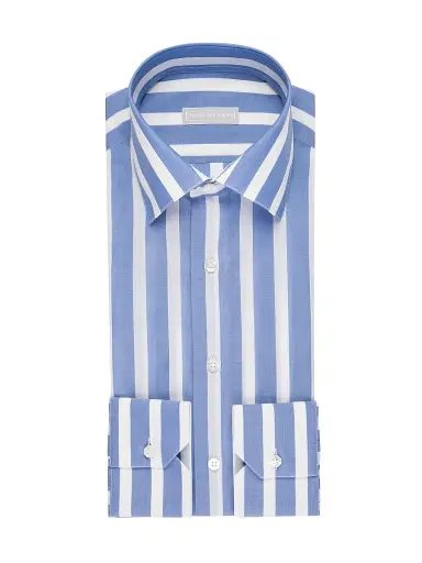 Stefano Ricci Men's Handmade Torino Shirt - Blue | Thumbnail 1 Stefano Ricci Men's Handmade Torino Shirt - Blue | Thumbnail 1