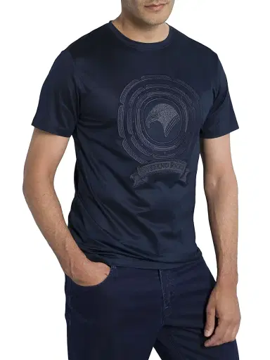 Stefano Ricci Men's T-Shirt - Blue | Thumbnail 2 Stefano Ricci Men's T-Shirt - Blue | Thumbnail 2
