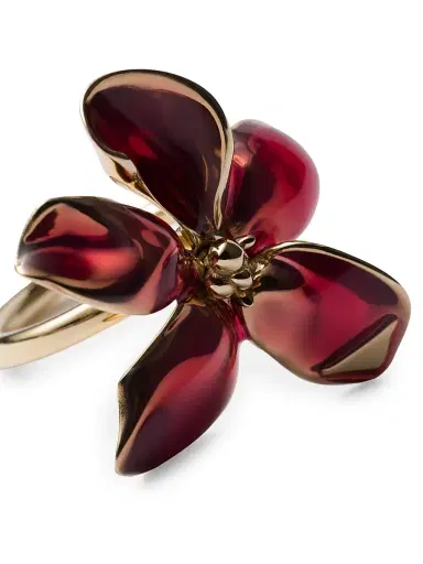 Prada Women's Enameled Metal Ring - Pink | Thumbnail 2 Prada Women's Enameled Metal Ring - Pink | Thumbnail 2