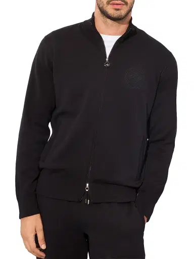 Stefano Ricci Men's Blouson Sweater - Black | Thumbnail 2 Stefano Ricci Men's Blouson Sweater - Black | Thumbnail 2