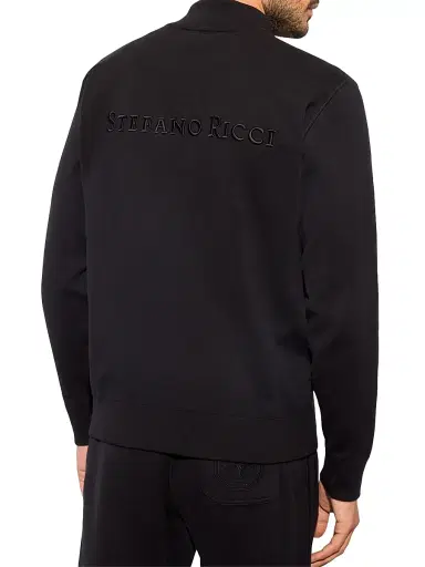 Stefano Ricci Men's Blouson Sweater - Black | Thumbnail 3 Stefano Ricci Men's Blouson Sweater - Black | Thumbnail 3