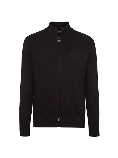 Stefano Ricci Men's Blouson Sweater - Black | Thumbnail 1 Stefano Ricci Men's Blouson Sweater - Black | Thumbnail 1