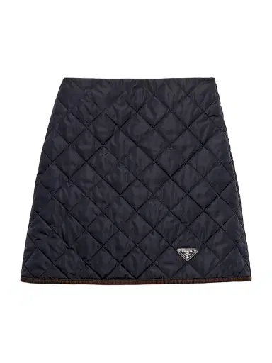 Prada Women's Lightweight Re-Nylon Miniskirt - Blue | Thumbnail 1 Prada Women's Lightweight Re-Nylon Miniskirt - Blue | Thumbnail 1