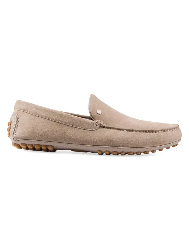 Men's Suede Driving Shoes - Medium Beige Men's Suede Driving Shoes - Medium Beige