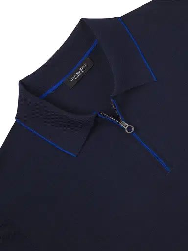 Stefano Ricci Men's Zip Polo Shirt | Thumbnail 5 Stefano Ricci Men's Zip Polo Shirt | Thumbnail 5