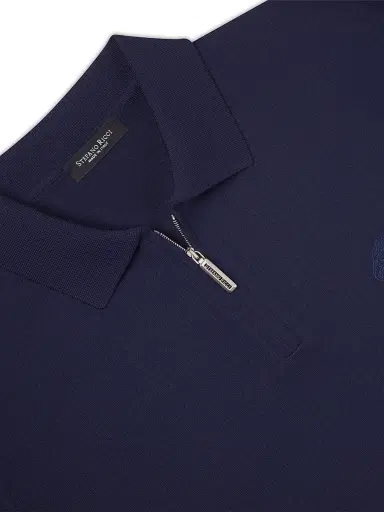 Stefano Ricci Men's Zip Polo Shirt | Thumbnail 2 Stefano Ricci Men's Zip Polo Shirt | Thumbnail 2